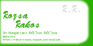 rozsa rakos business card